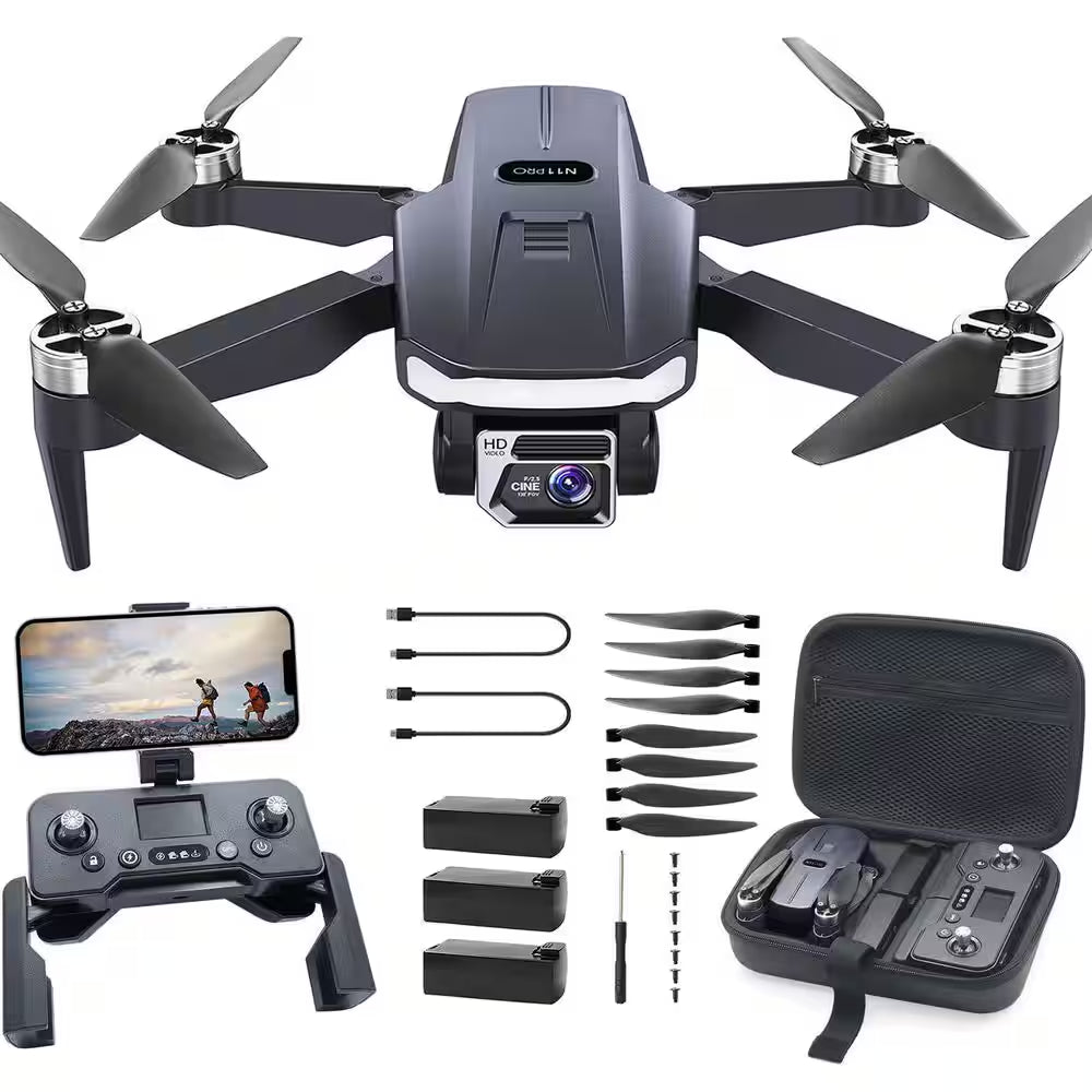 GPS Drone with Camera 4K UHD with 90 Min Flight Time Long Control Range Auto Return Follow Me Brushless Motor