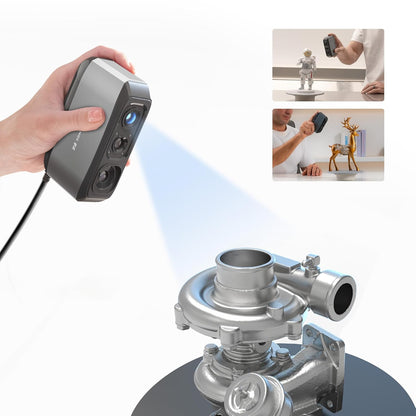 3D Scanner for 3D Printing, Handheld 3D Model Scanner with 0.03Mm High Detailed Precision, 24-Bit Color Camera, Anti-Shake Lenses, Compatible with Windows/Macos, Moose (Standard)