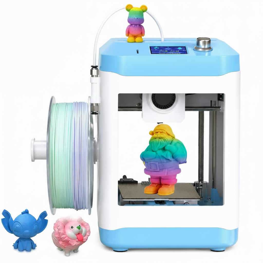 3D Printer for Kids and Beginners,Geeetech Mini 3D Printers with Auto Leveling,High Speed and Fully Open Source,Fully Assembled Direct Drive Extruder,For Home and School,Print Area 3.94×4.33×3.94 In