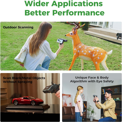 3D Scanner Otter Lite, Handheld Wireless Scanner with 0.05Mm Accuracy, Anti-Shake Tracking, up to 30FPS Scanning Speed