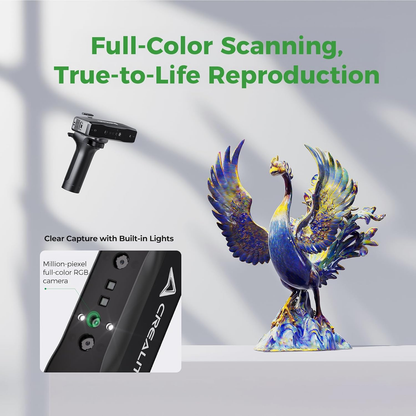 3D Scanner Otter Lite, Handheld Wireless Scanner with 0.05Mm Accuracy, Anti-Shake Tracking, up to 30FPS Scanning Speed