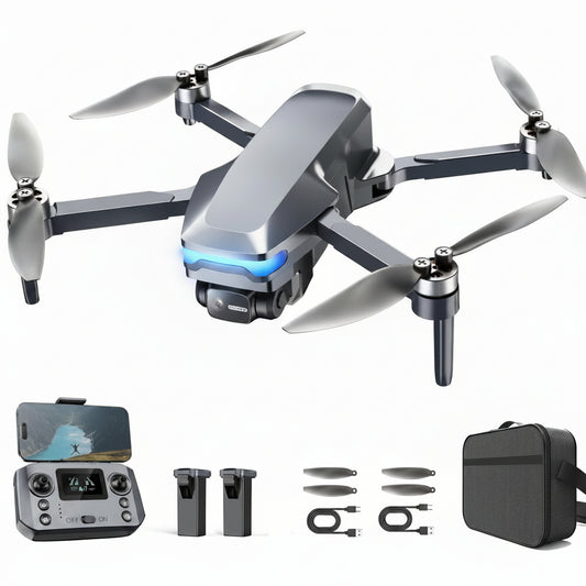 GPS Drones with Camera for Adults 4K, under 249G, 45 Mins Flight, Brushless Motor, Light, Auto Follow, Tap Fly & Circle Fly, One Key Start, Foldable Drone for Adults Beginners