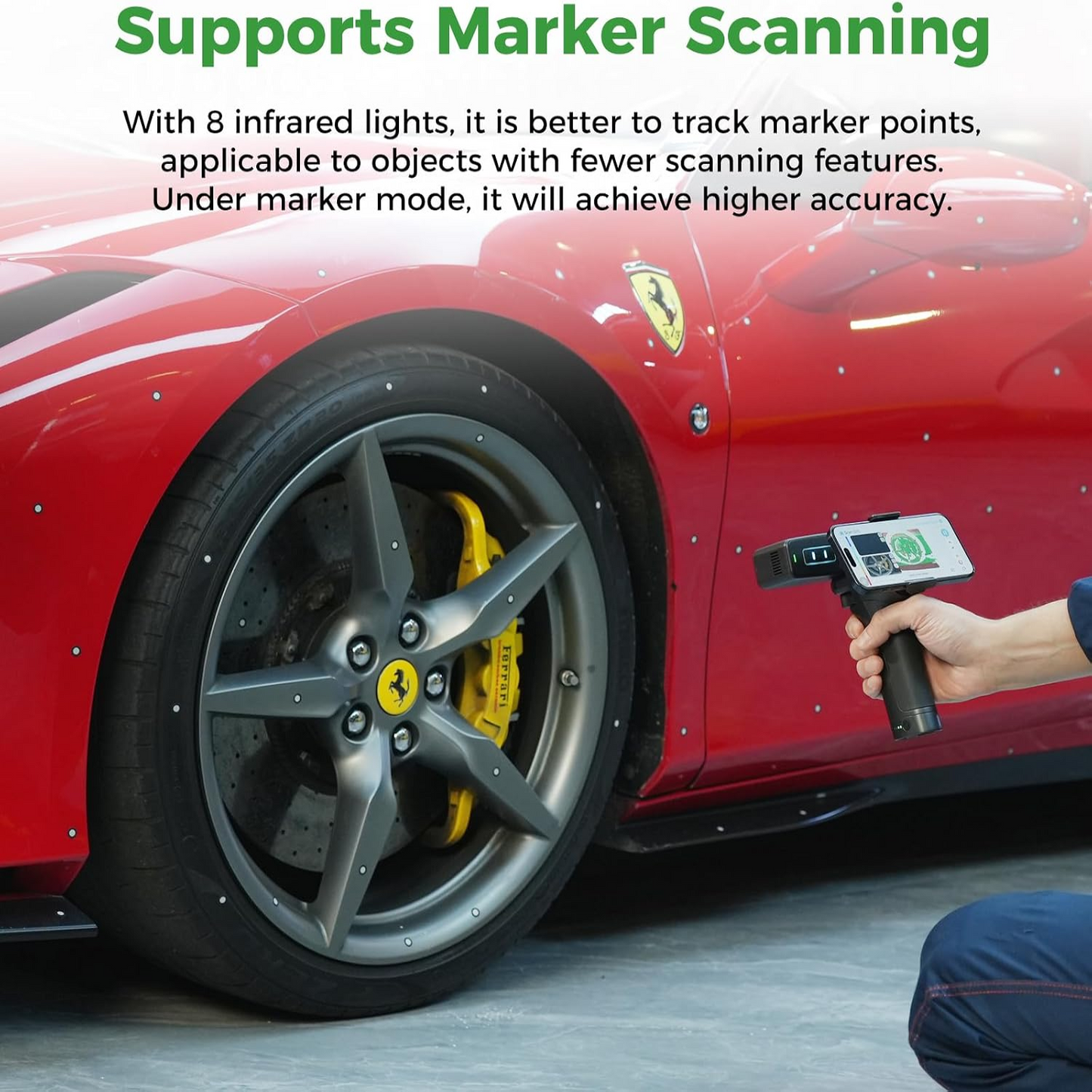 3D Scanner Otter Lite, Handheld Wireless Scanner with 0.05Mm Accuracy, Anti-Shake Tracking, up to 30FPS Scanning Speed