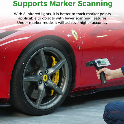 3D Scanner Otter Lite, Handheld Wireless Scanner with 0.05Mm Accuracy, Anti-Shake Tracking, up to 30FPS Scanning Speed